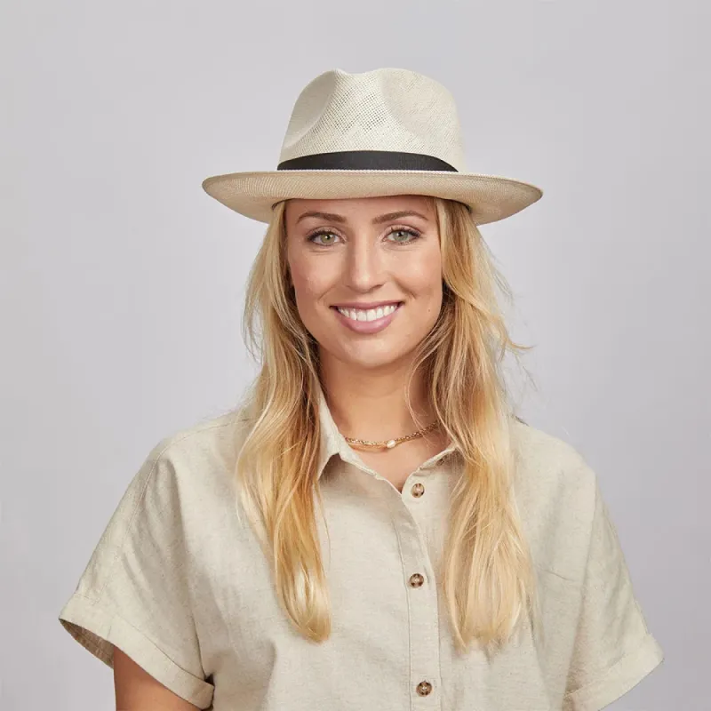 Ibiza | Womens Straw Fedora Hat sold by American Hat Makers