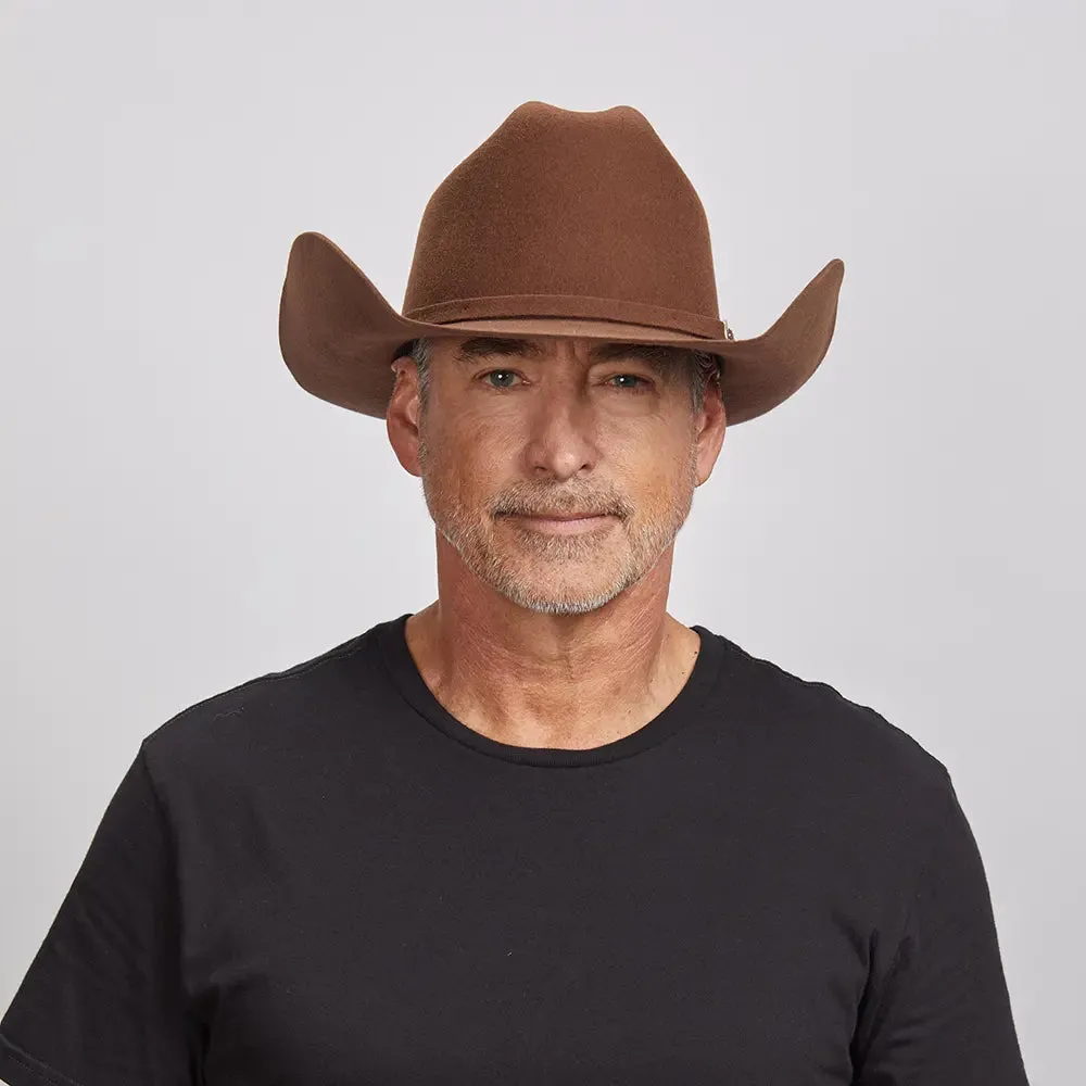 Cattleman Chocolate | Mens Felt Brown Cowboy Hat sold by American Hat Makers