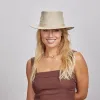 Rogan | Womens Khaki Crushable Hemp Sun Hat sold by American Hat Makers