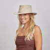 Rogan | Womens Khaki Crushable Hemp Sun Hat sold by American Hat Makers