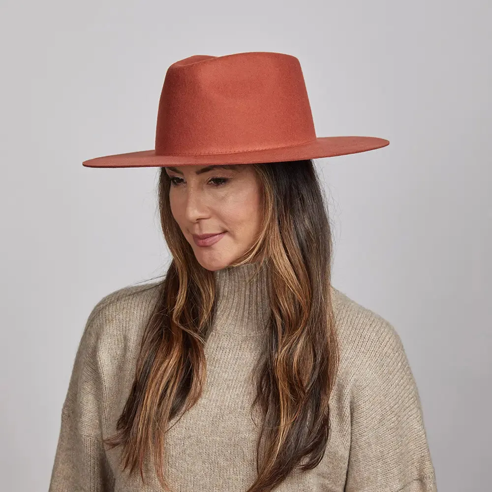 Rancher Vivid | Womens Colored Felt Fedora Hat sold by American Hat Makers product image thumbnail 4