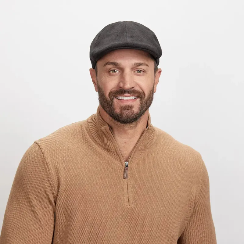 Model C | Mens Wool Flat Cap sold by American Hat Makers