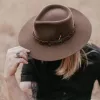 Aspen | Mens Wide Brim Felt Fedora Hat sold by American Hat Makers