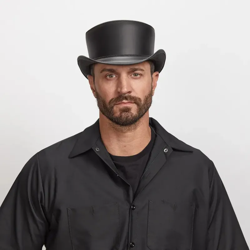 Bromley | Mens Leather Top Hat sold by American Hat Makers