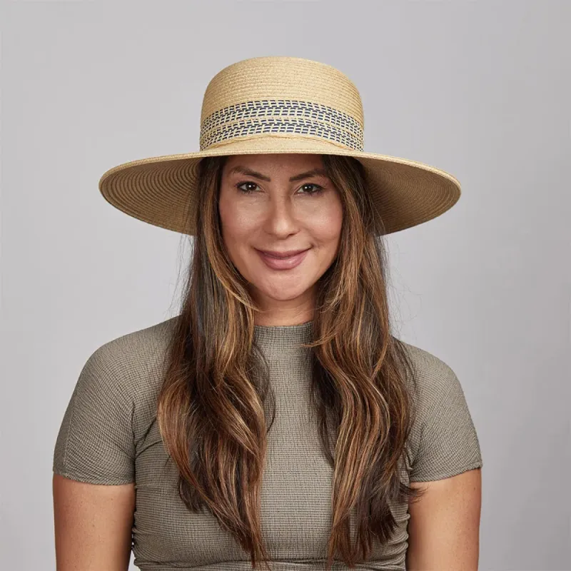 Victoria | Womens Wide Brim Straw Sun Hat sold by American Hat Makers