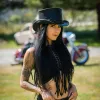 El Dorado Eye | Womens Leather Top Hat with Eye Hat Band sold by American Hat Makers