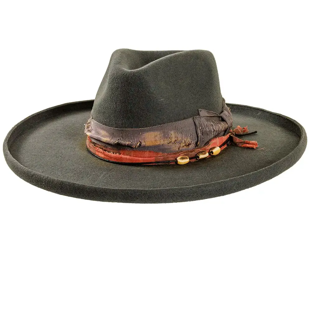Hutton | Womens Wide Brim Felt Fedora Hat sold by American Hat Makers product image thumbnail 2