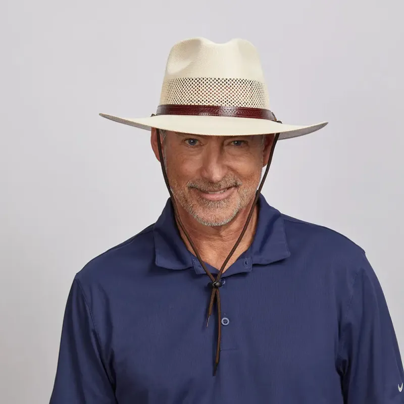 Florence | Mens Wide Brim Straw Sun Hat sold by American Hat Makers