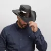 Pinto | Mens Leather Cowboy Hat with Calf Accents sold by American Hat Makers