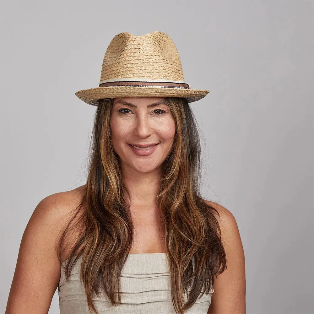 Elias | Womens Straw Fedora Hat sold by American Hat Makers