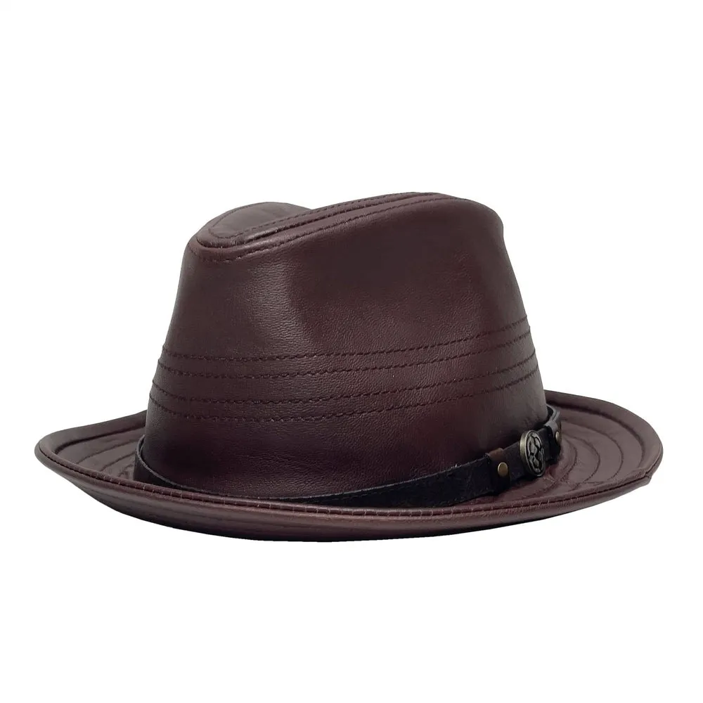 Balboa | Womens Leather Fedora Hat sold by American Hat Makers product image thumbnail 2