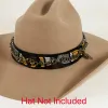 Terrell | Black Leather Hat Band sold by American Hat Makers