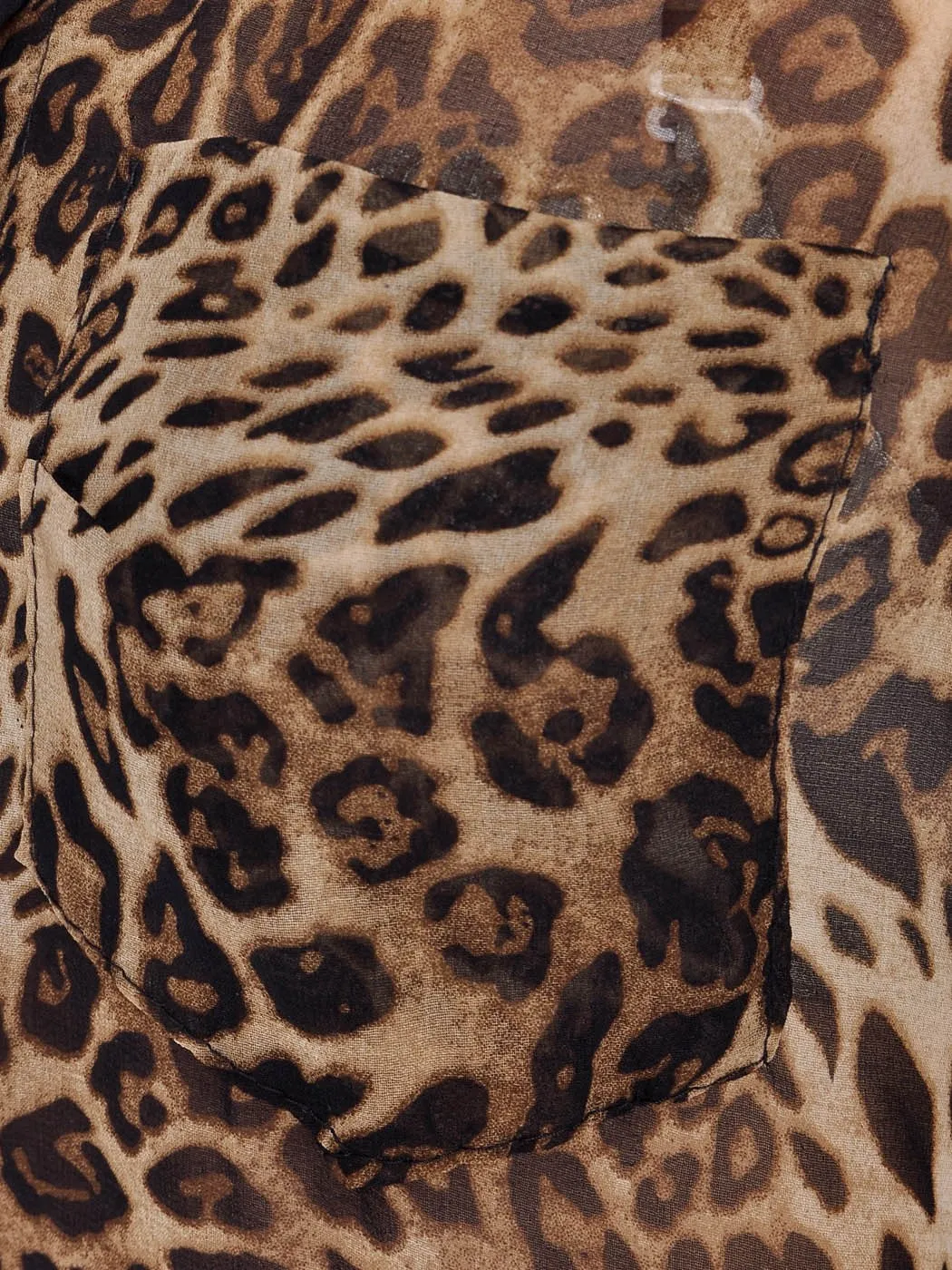 Womens Asymmetrical Sheer Brown Leopard Cheetah Print Long Sleeve Top, Multicoloured, Medium sold by Anna-Kaci product image thumbnail 4