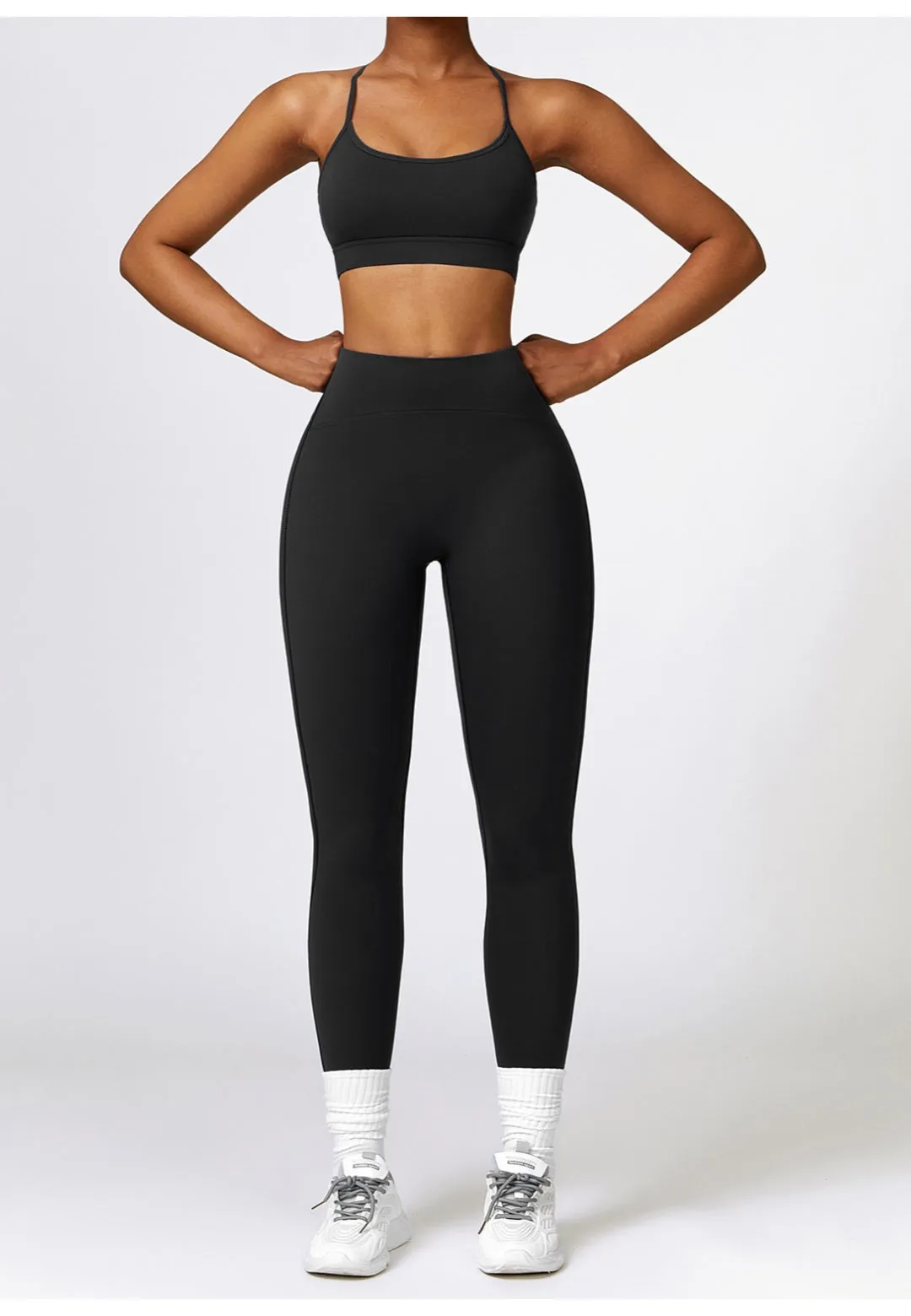 Solid Color Y-Back Activewear Sports Bra sold by Anna-Kaci product image thumbnail 5