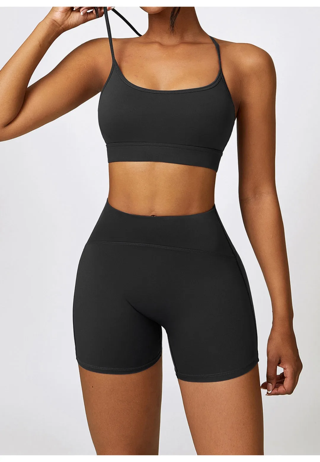 Solid Color Y-Back Activewear Sports Bra sold by Anna-Kaci product image thumbnail 4