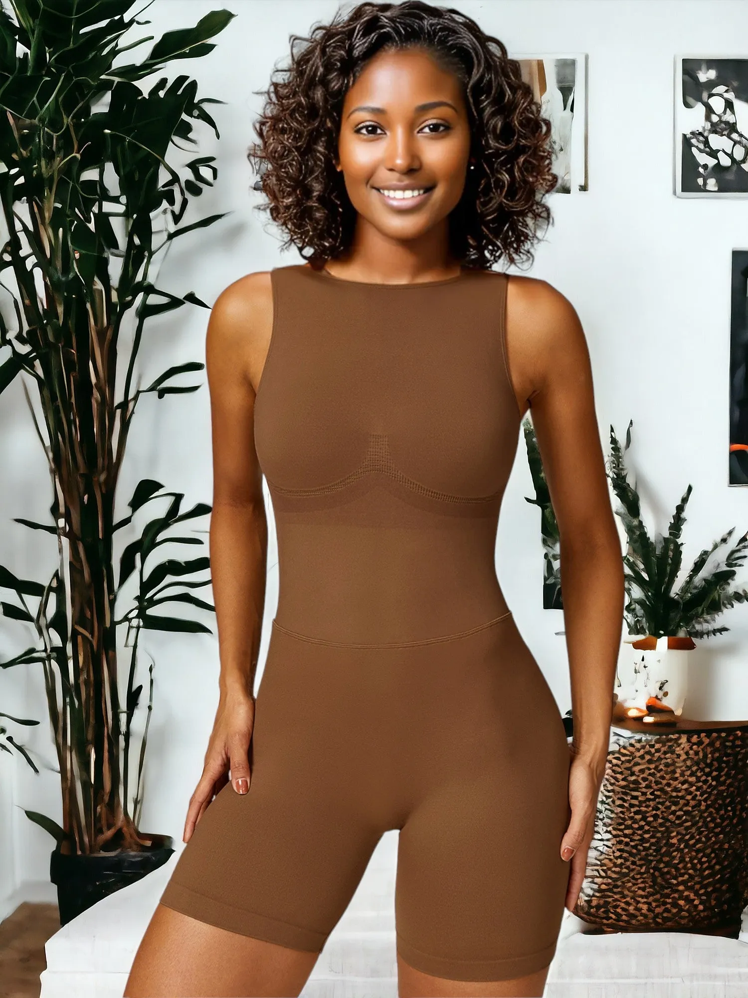 Seamless Hollow Back Tight Yoga Fitness Jumpsuit sold by Anna-Kaci product image thumbnail 3