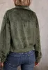 Velvet Corduroy Button Down Cuffed Sleeve Cropped Jacket sold by Anna-Kaci