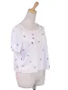 En Creme Dark Night Mask All Over Print Short Sleeves Knit Cropped Shirt sold by Anna-Kaci