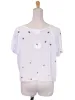 En Creme Dark Night Mask All Over Print Short Sleeves Knit Cropped Shirt sold by Anna-Kaci