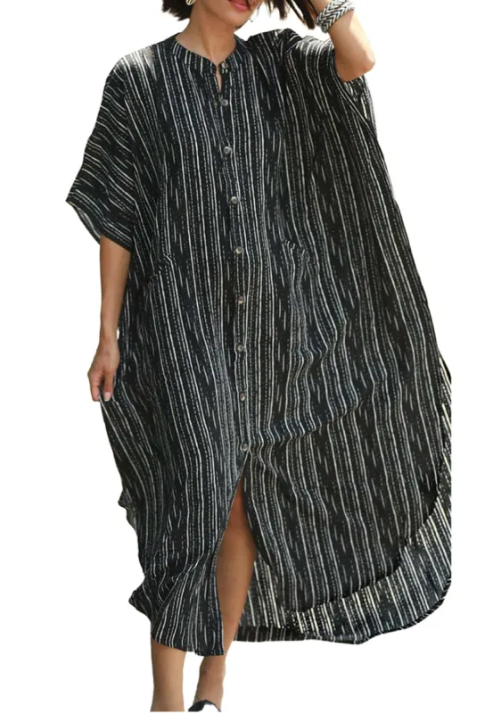 Chiffon Leopard Turkish Kaftan Pockets Swimwear Bikini Cover Up Maxi Dress sold by Anna-Kaci