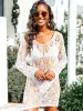 Crochet Knitted Tunic Bikini Cover Up Beach Outfit sold by Anna-Kaci
