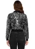 Anna-Kaci Women's Sparkly Sequin Cropped Jacket Long Sleeve Zipper Up Party Club Bomber Jacket sold by Anna-Kaci