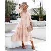 Flowy Ruffle Tunic Midi Dress sold by Anna-Kaci