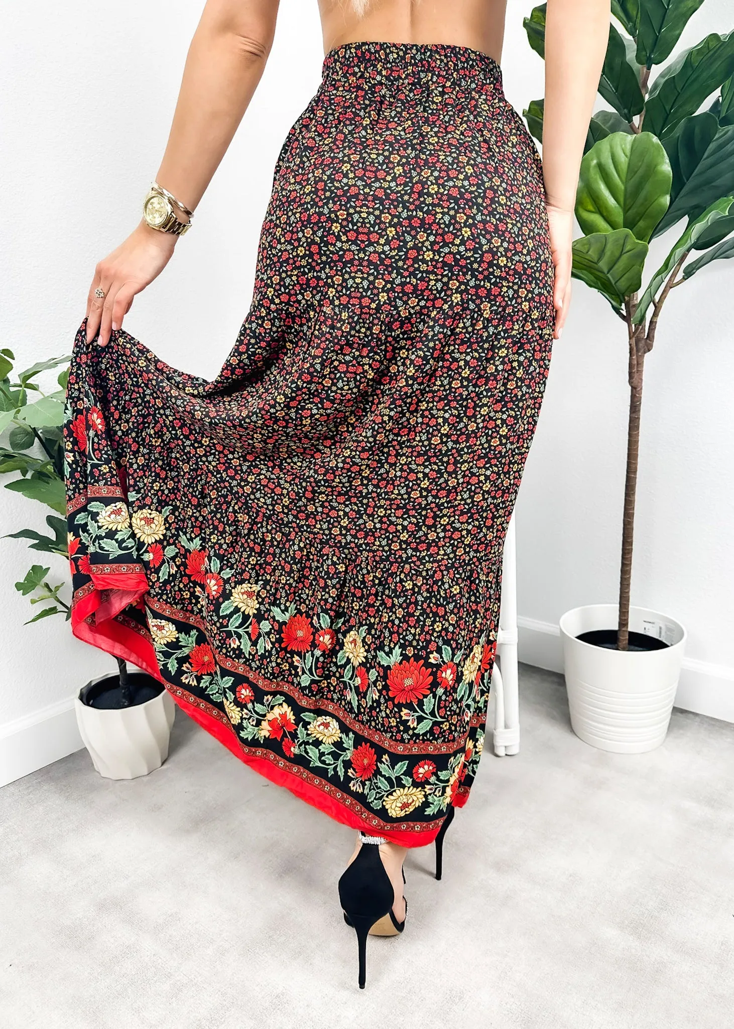 High Waist Bohemian Print Skirt sold by Anna-Kaci product image thumbnail 3