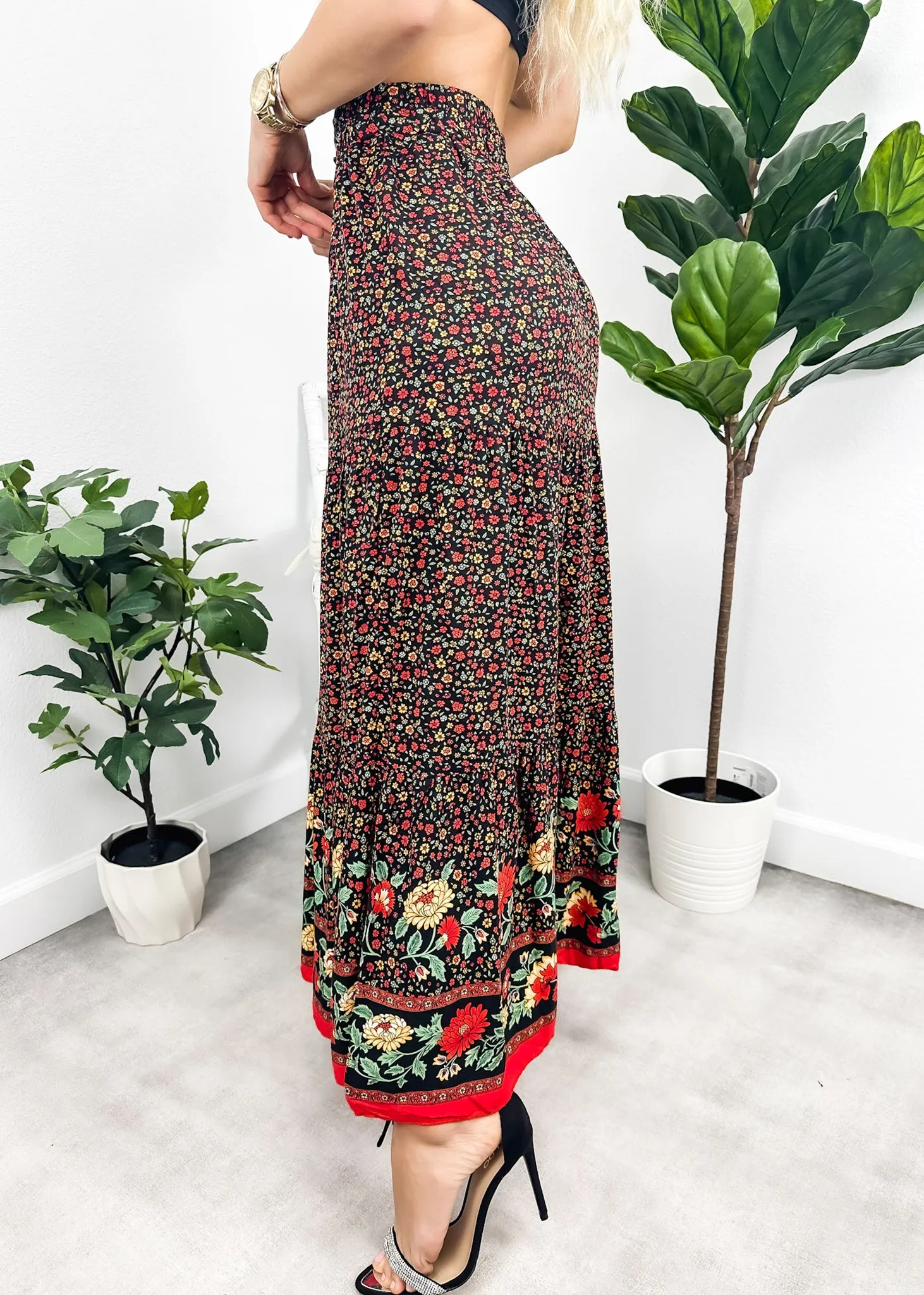 High Waist Bohemian Print Skirt sold by Anna-Kaci product image thumbnail 4
