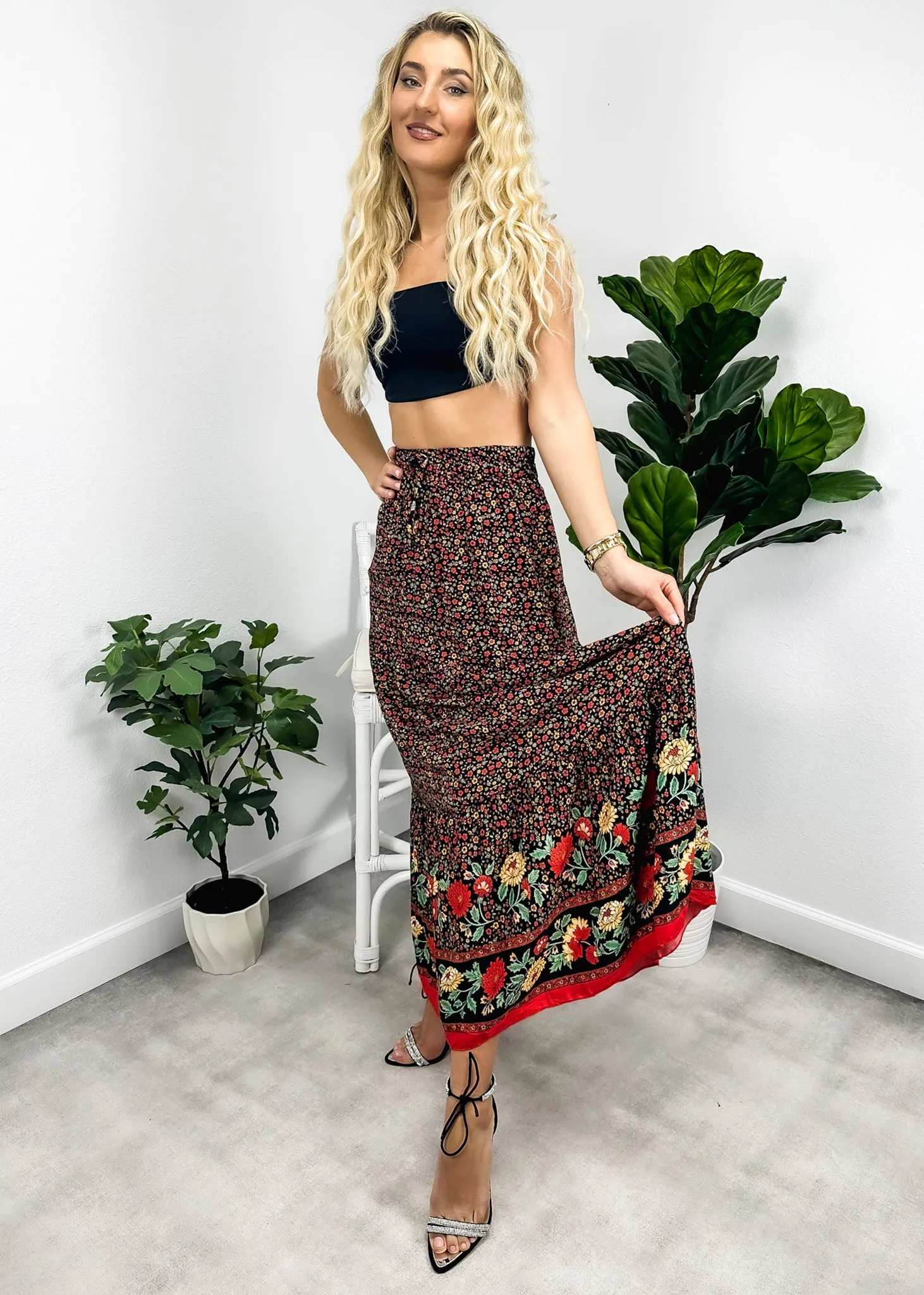 High Waist Bohemian Print Skirt sold by Anna-Kaci product image thumbnail 5