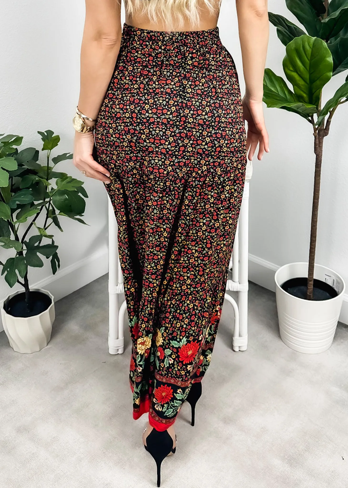 High Waist Bohemian Print Skirt sold by Anna-Kaci product image thumbnail 2