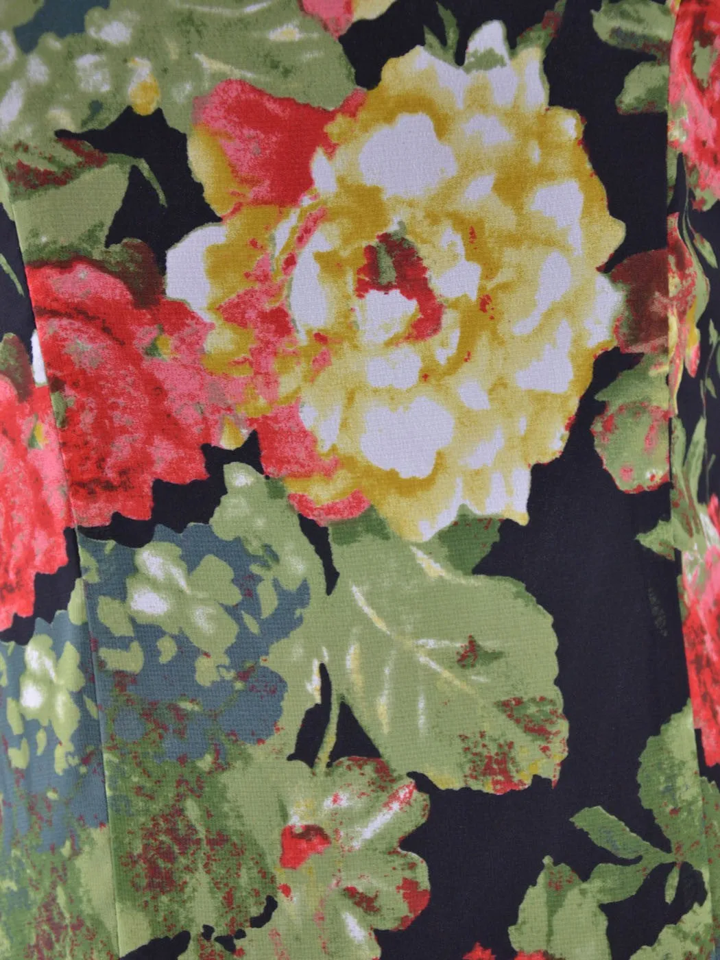 Audrey 3+1 Burst Me with Plenty Roses Front Slit Tie Waist Floral Maxi Dress sold by Anna-Kaci product image thumbnail 5