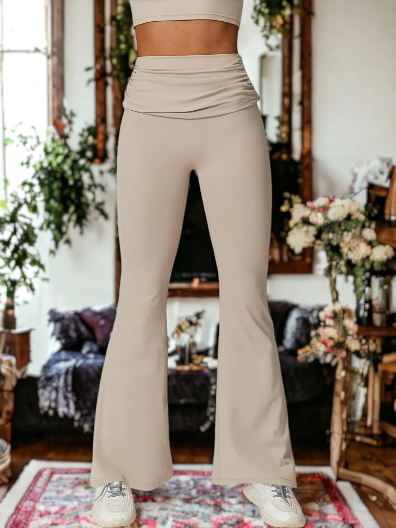 High-Waisted Butt-Lifting Tight Bell-Bottom Pants sold by Anna-Kaci product image thumbnail 2
