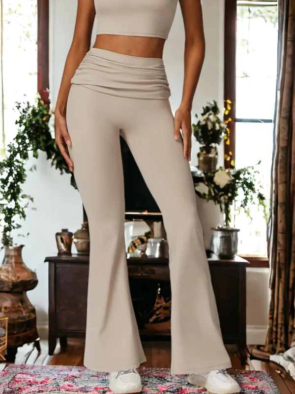 High-Waisted Butt-Lifting Tight Bell-Bottom Pants sold by Anna-Kaci