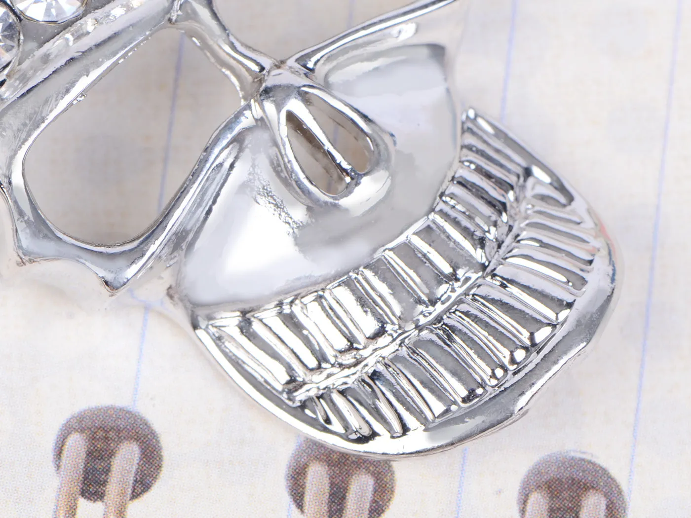 Skull Head Cut Out Oxhorn Halloween Pendant Necklace sold by Anna-Kaci product image thumbnail 4