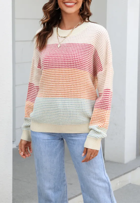 Crew Neck Knitted Sweater sold by Anna-Kaci