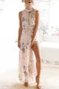 Soft Floral Pink Halter Dress sold by Anna-Kaci