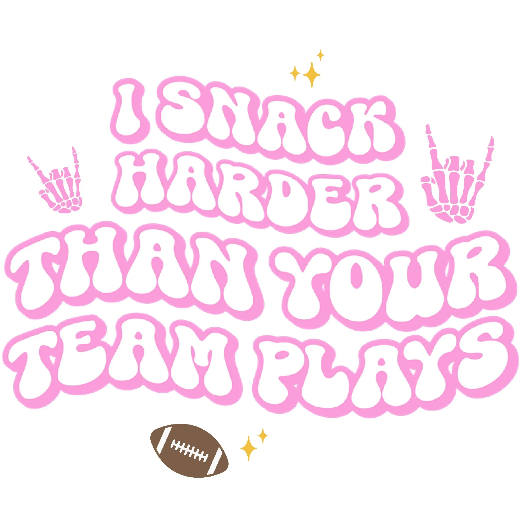 American Football Trendsetter Tee: I Snack Harder Than Your Team Plays sold by Anna-Kaci product image thumbnail 4