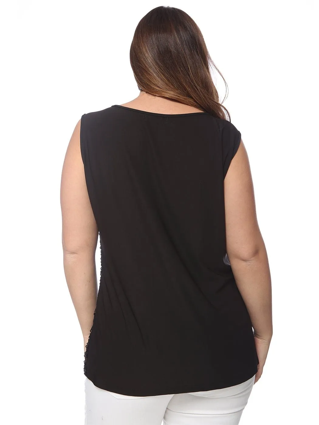 Plus Size Sleeveless Sequin Tank Top sold by Anna-Kaci product image thumbnail 2