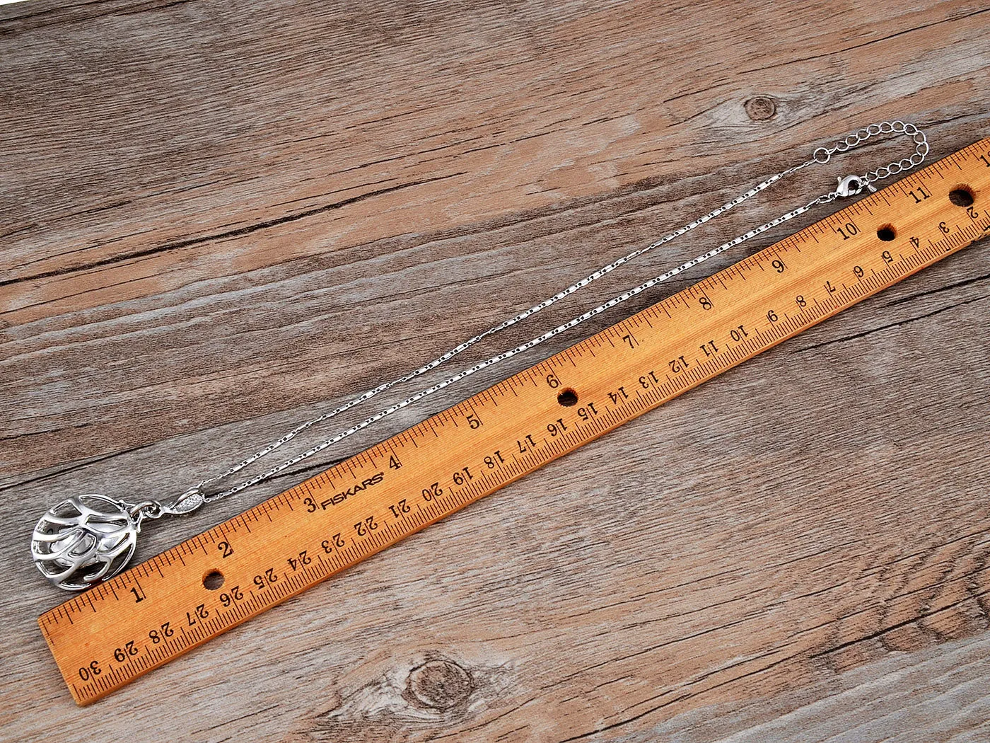 Swarovski Crystal Element Amethyst Teardrop Circle Abstract Web Pendant Necklace sold by Anna-Kaci product image thumbnail 3