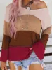 Textured Knit Multicolor Sweater sold by Anna-Kaci