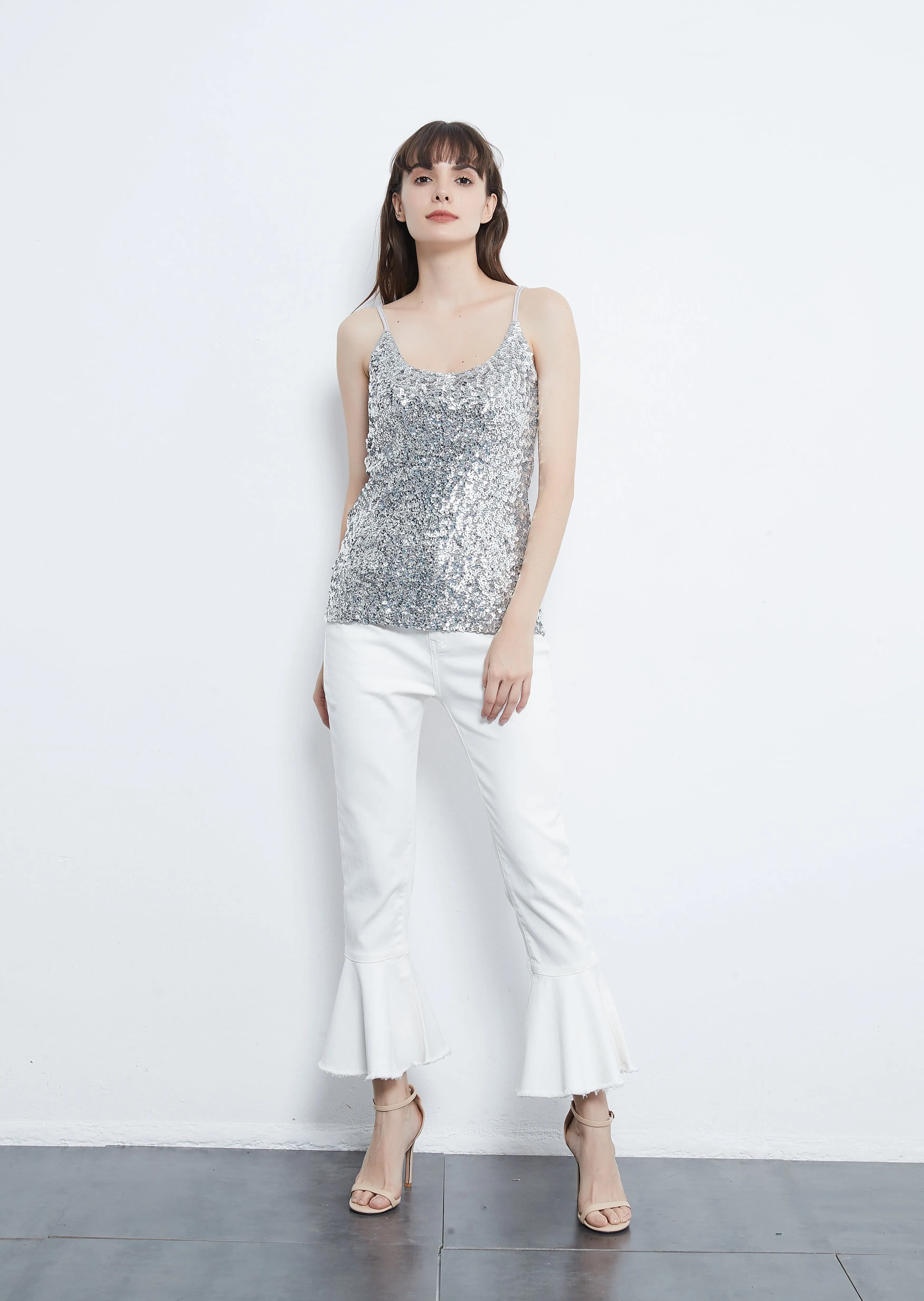 Shine Bright Sequin Sparkle Cami sold by Anna-Kaci