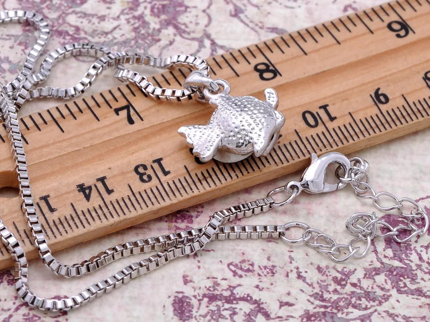 Swarovski Crystal Element Amethyst Round Under Sea Fish Pendant Necklace sold by Anna-Kaci product image thumbnail 3