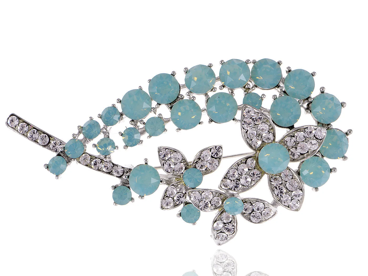 Blue Flower Bouquet Brooch Pin sold by Anna-Kaci