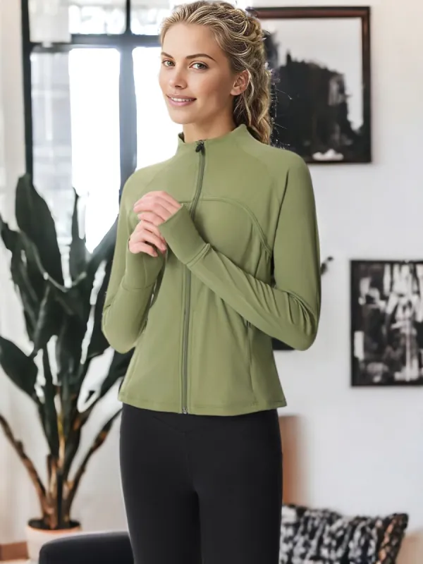 Long-Sleeved High-Elasticity Quick-Drying Breathable Sports Jacket sold by Anna-Kaci