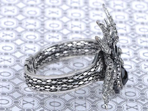 Spider Bangle Bracelet With Double Rhinestones sold by Anna-Kaci product image thumbnail 4