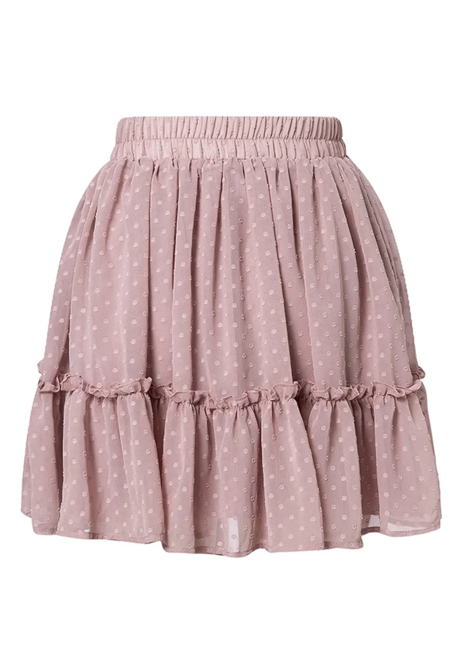 Tassel Tie Waist Swiss Dot Skirt sold by Anna-Kaci product image thumbnail 4