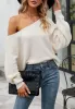 Solid Color One Shoulder Sweater sold by Anna-Kaci
