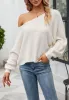 Solid Color One Shoulder Sweater sold by Anna-Kaci