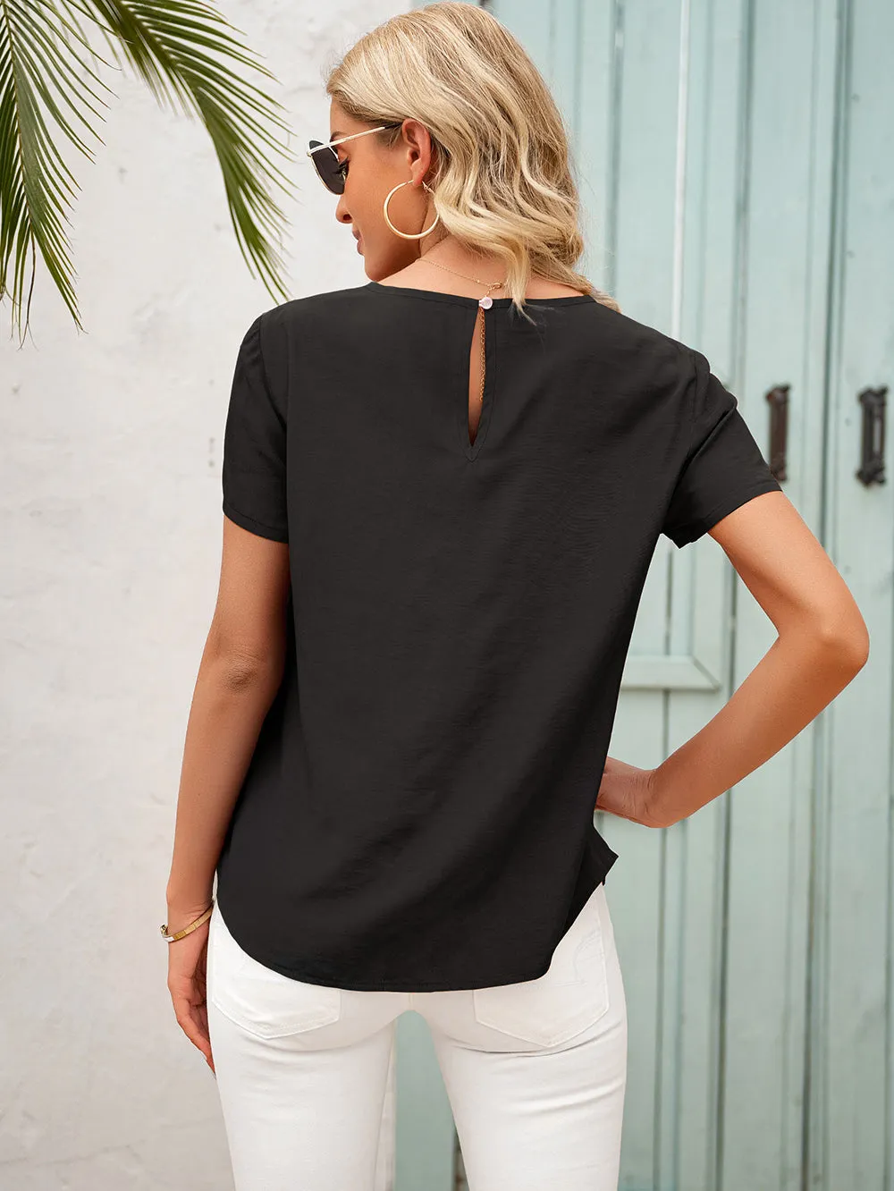 Dainty Ruffle Summer Blouse sold by Anna-Kaci product image thumbnail 5